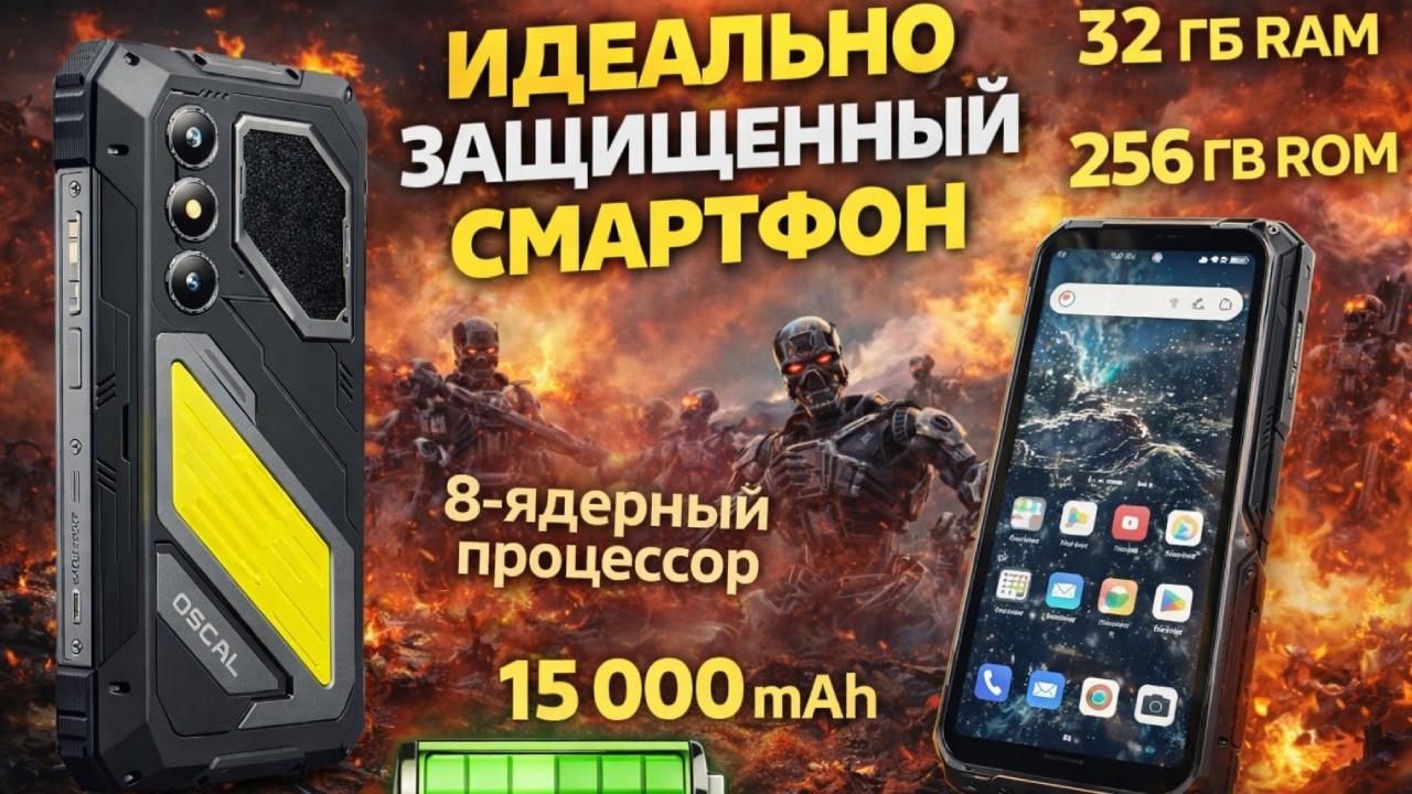 Защищенный смартфон OSCAL PILOT 5  - ГРОМКИЙ, ЯРКИЙ и супер АВТОНОМНЫЙ