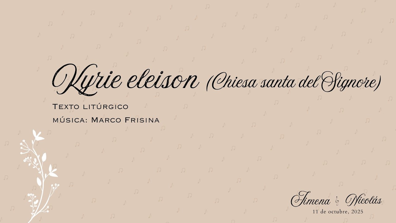 Kyrie Eleison - Chiesa santa del Signore (Marco Frisina) – Tomás Mingardo | Vox Cordium