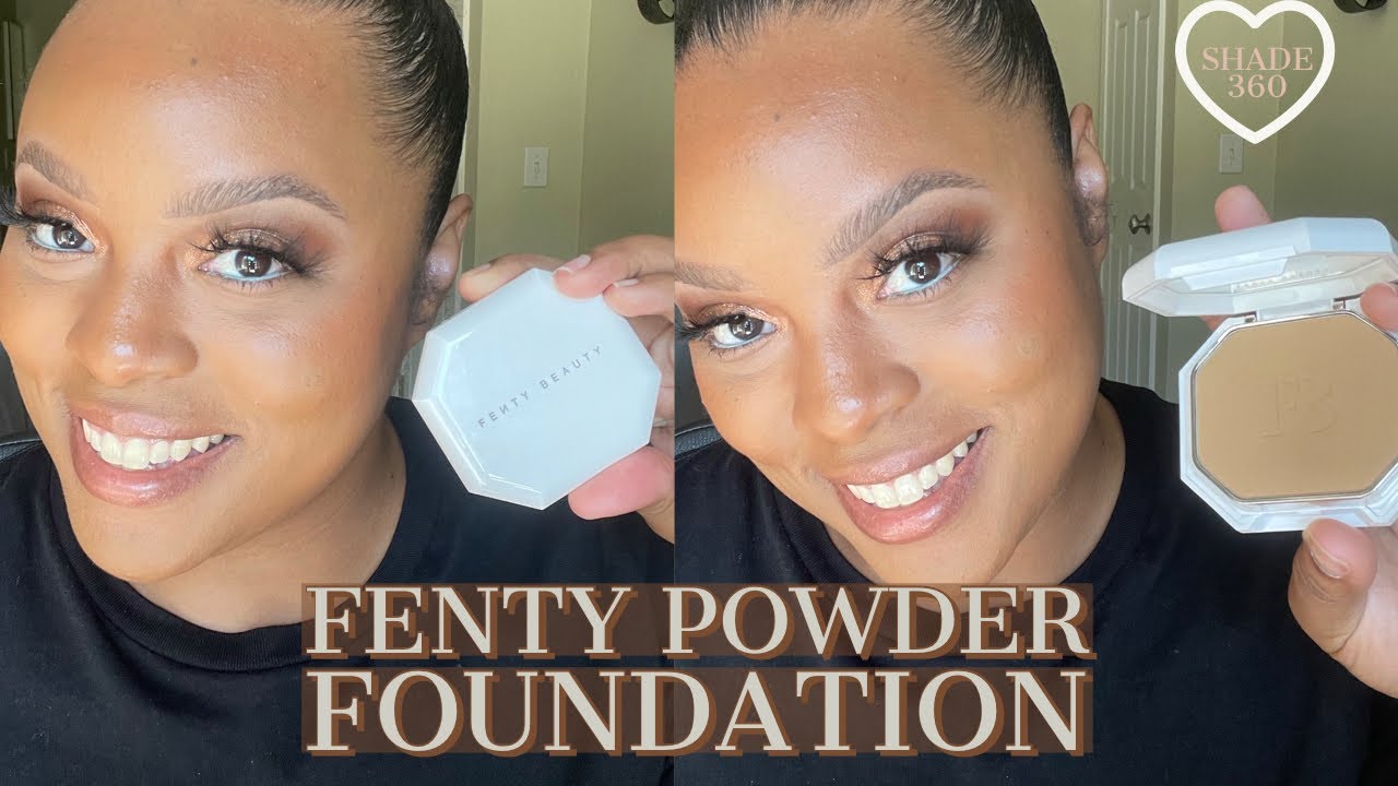 FENTY BEAUTY POWDER FOUNDATION | FIRST IMPRESSIONS | VERY DETAILED TRY ON REVIEW | SHADE 360