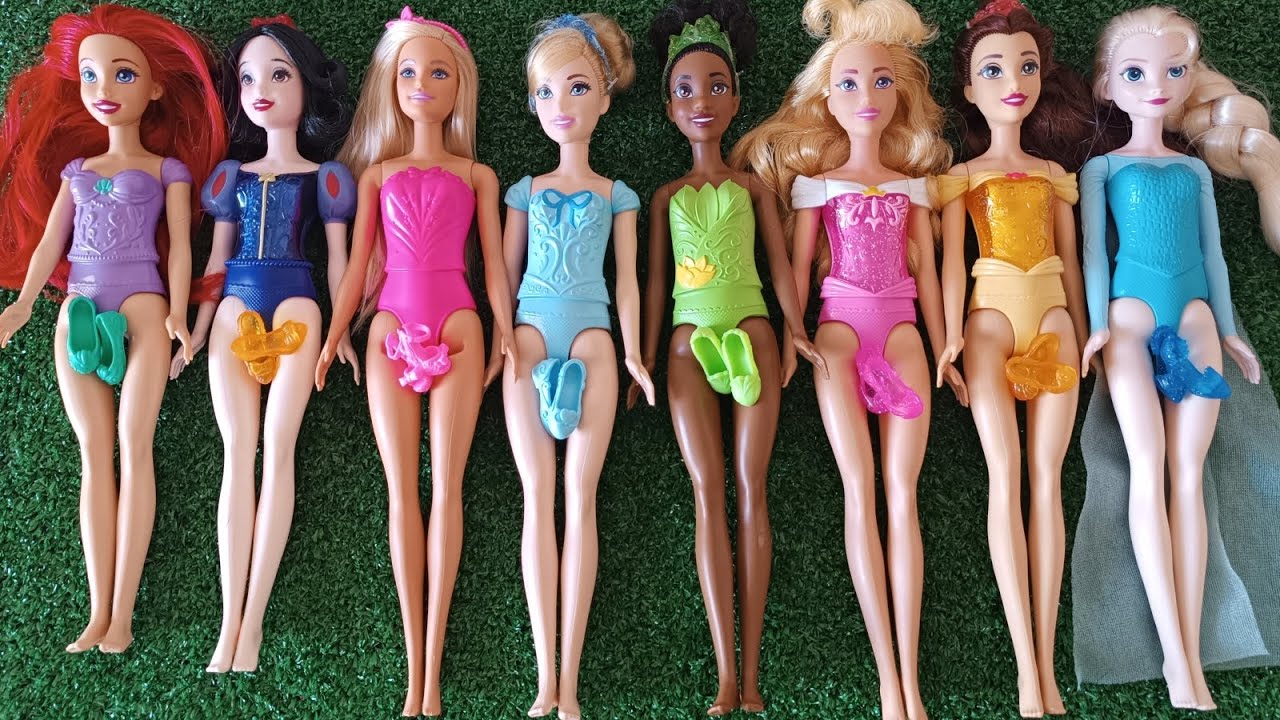 Mattel Disney Princesses Dress up Ariel, Rapunzel, Belle, Tiana, Sindirella, Mulan DIY