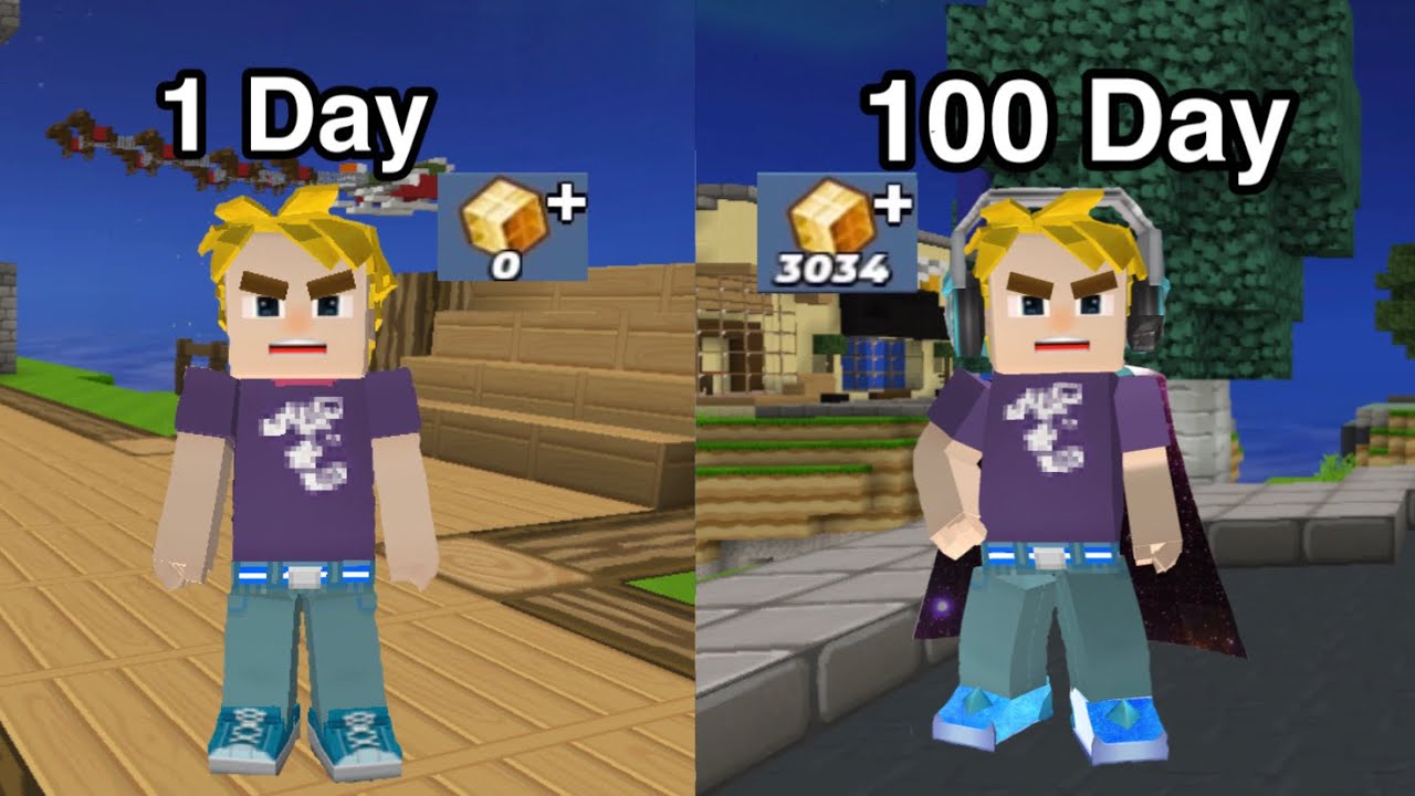 Playing 100 Day in Bed Wars! [Blockman go]  لعبت 100 يوم حرب الاسره