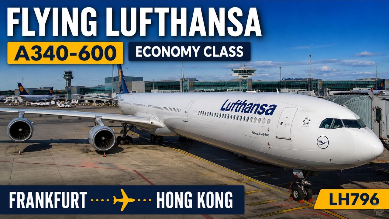Flying Lufthansa A340-600 Economy Class | Frankfurt-Hong Kong | LH796 | FRA-HKG