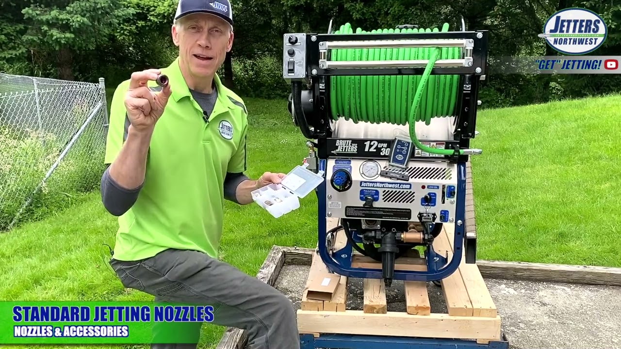 (7 of 8) Brute Jetter TRAINING:  NOZZLES: Purposes/Differences, and Nozzle Safety-Extension use
