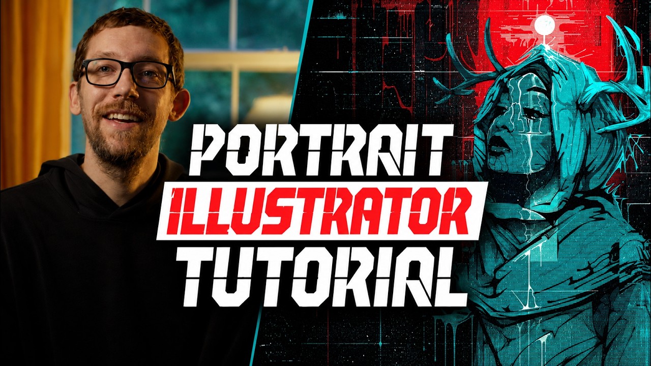 Adobe Illustrator | Vector Portrait Illustration Process Walkthrough