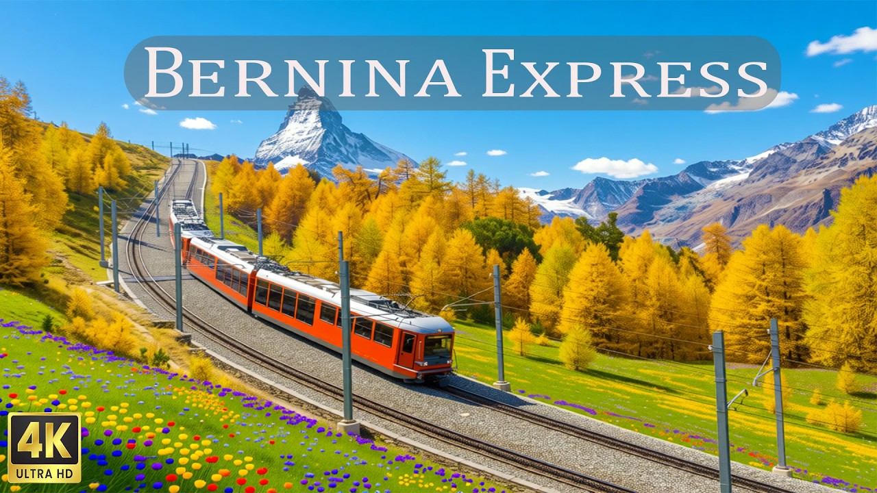 Bernina Express 4K — фильм для релаксации в формате — потрясающая природа под расслабляющую музыку.
