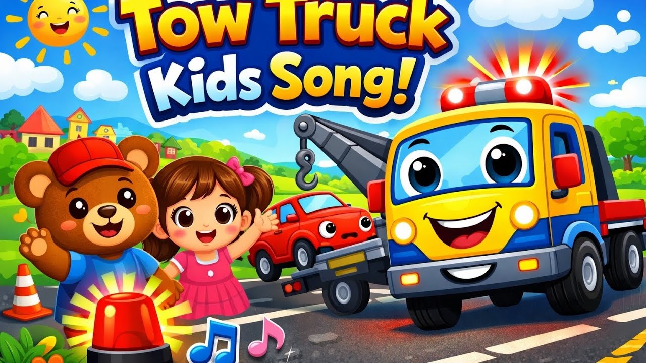 Песенка про эвакуатор для детей 🚚 | Мультфильм про спасательные машины | Забавное обучающее видео