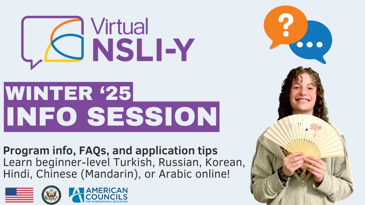 Virtual NSLI-Y Winter '25 Info and FAQ