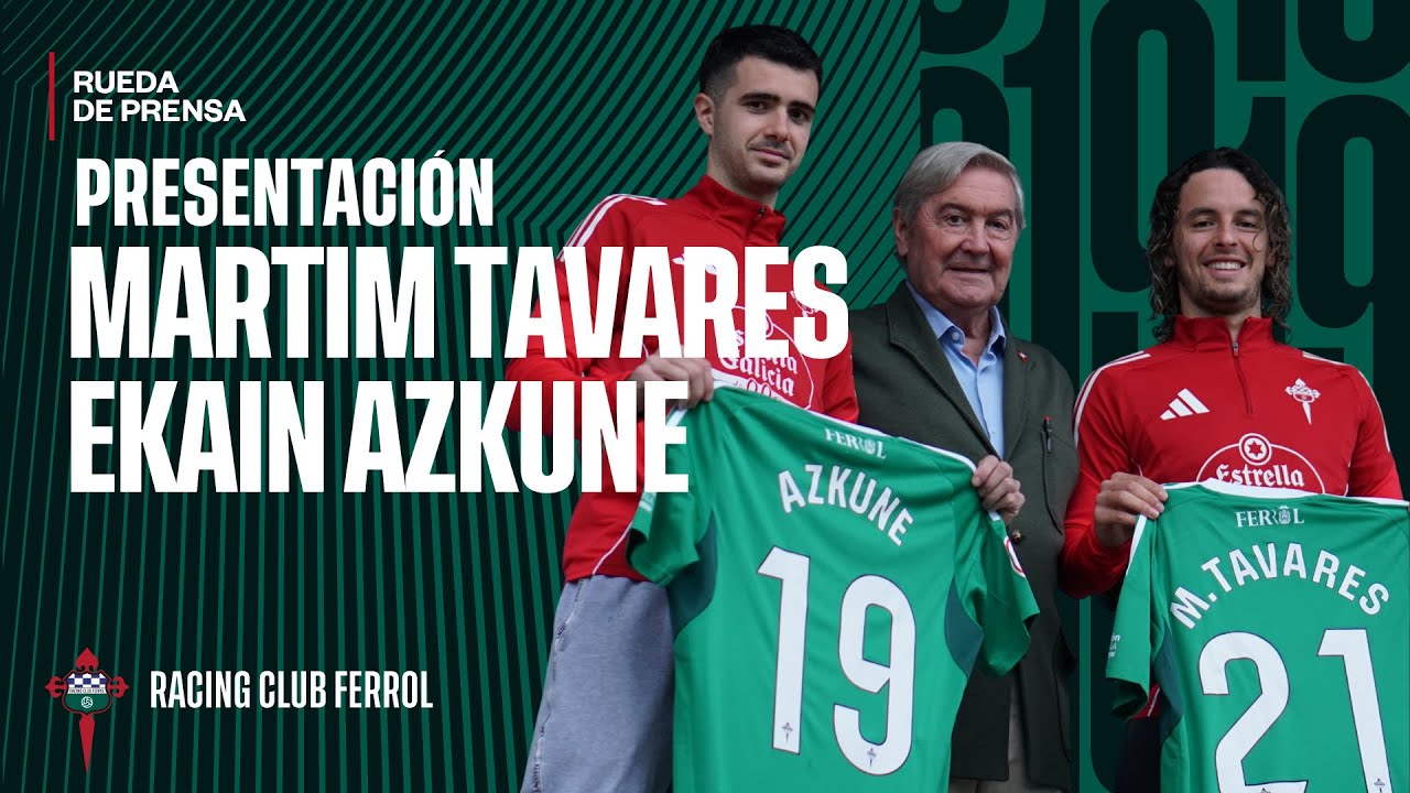 🎙BIENVENIDOS | Presentación de Martim Tavares y Ekain Azkune como jugadores del Racing Club Ferrol