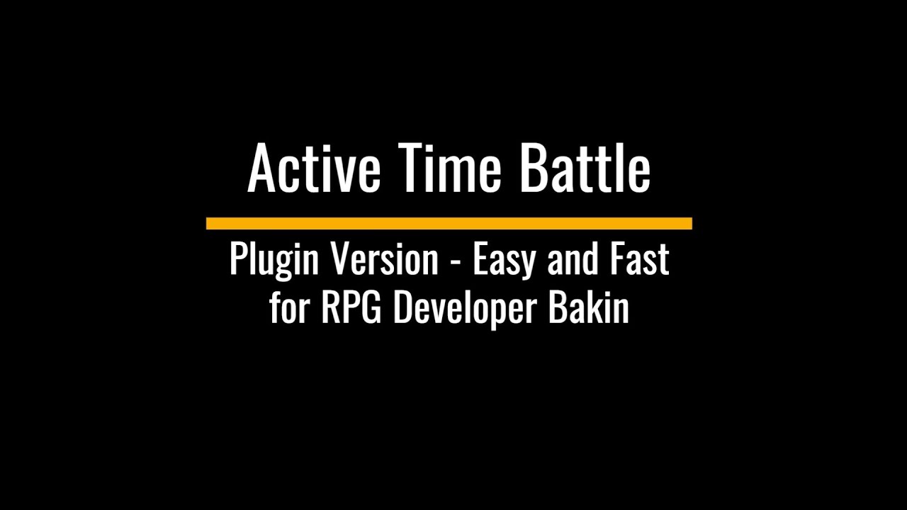 Active Time Battle for RPG Developer Bakin. Plugin Version