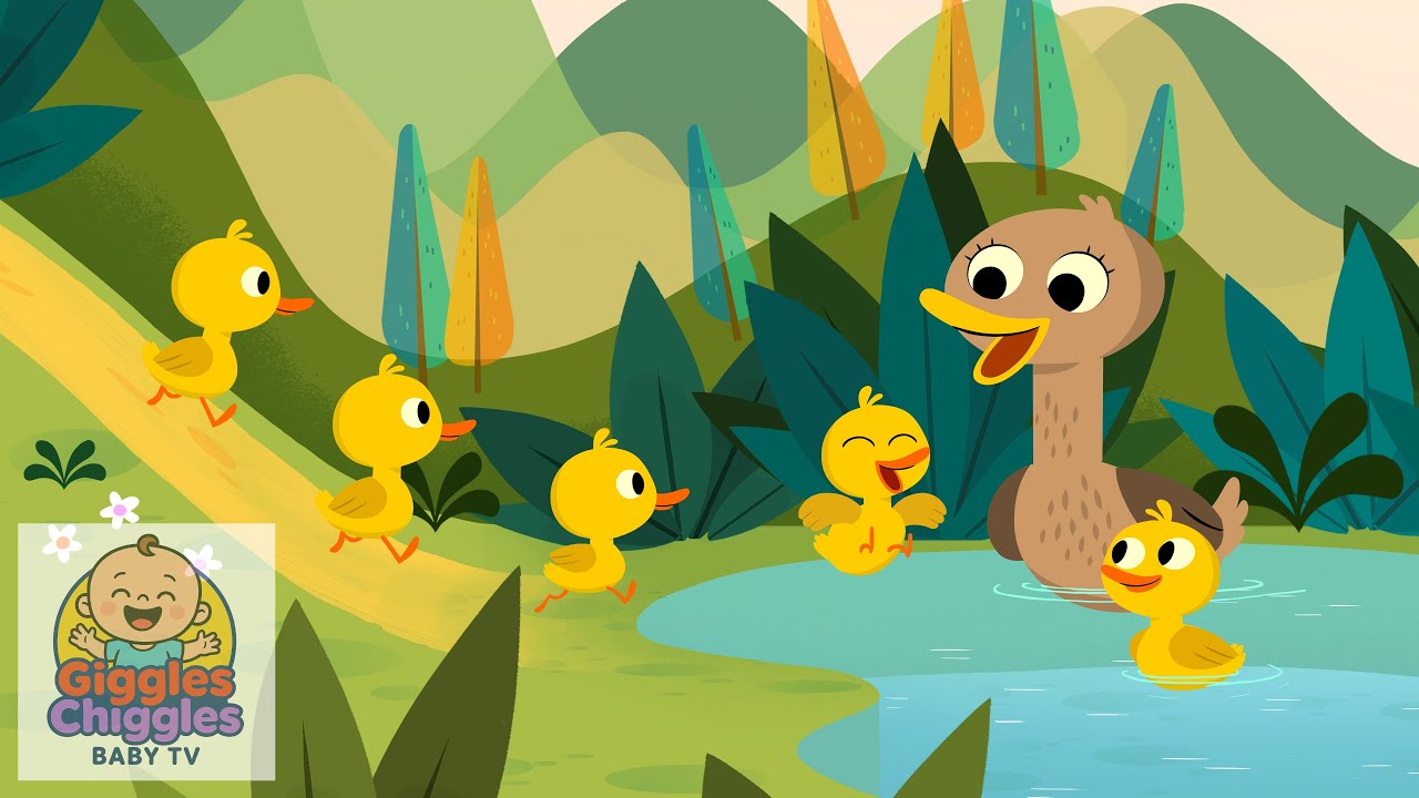 Giggles Chiggles Baby TV Rhymes || 5 lil Ducks || Old MacDonald Had a Farm || Bus and Animal Song ||