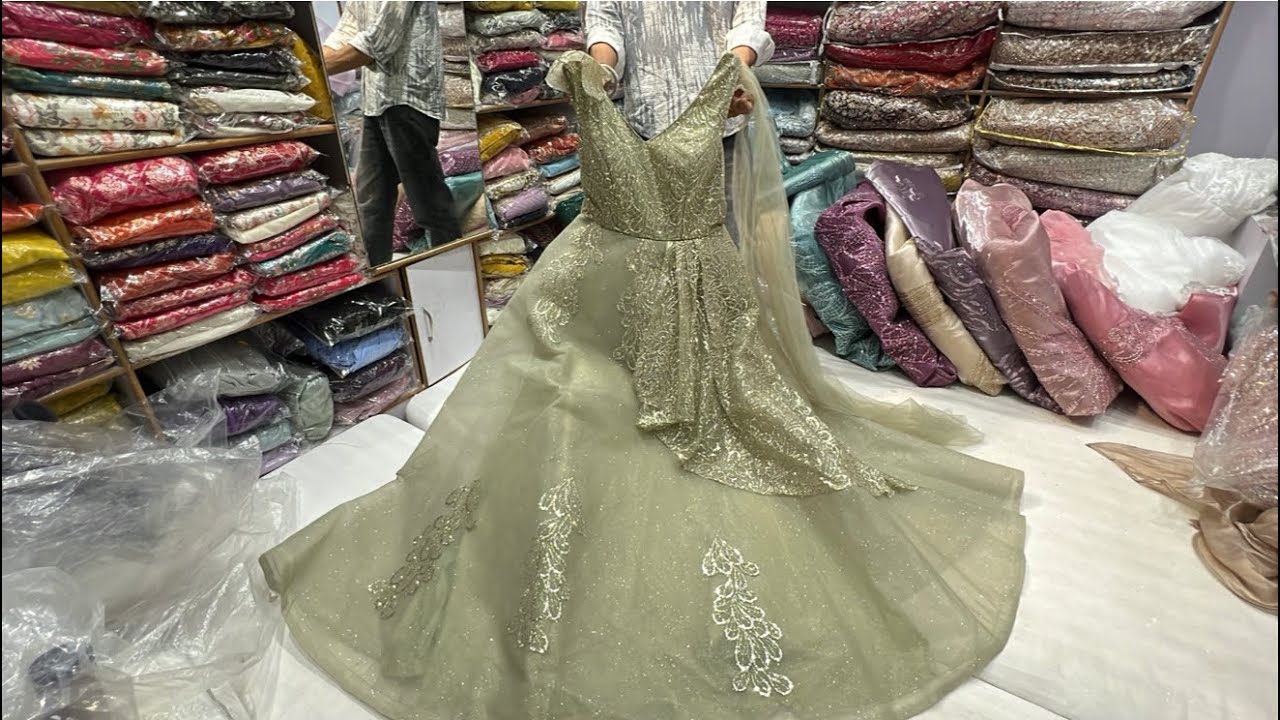 Chickpet Bangalore wholesale party wear gowns||Single pieces courier available 