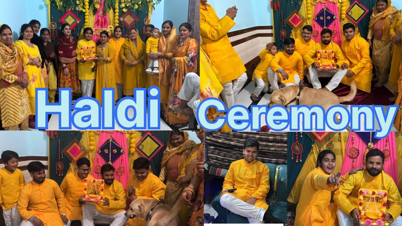 Haldi ceremony || #haldi #dailyvlog #ritikagautamup11 #tranding #wedding 