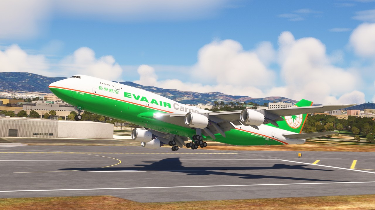EVA AIRLINES Boeing 747  #aviation #planespotting #msfs2024