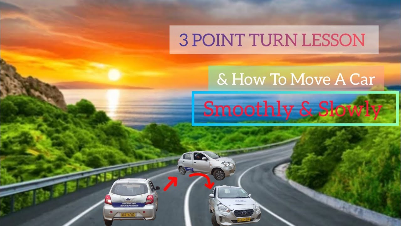 3-Point Turn Lesson With A Beginner//  U-turn First Lesson Tutorial