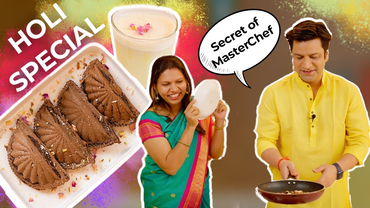 बिना तेल घी के ऐसा गुजिया आपने पहले नहीं बनाया होगा ft. @KunalKapur  | Chocolate Thandai Gujiya