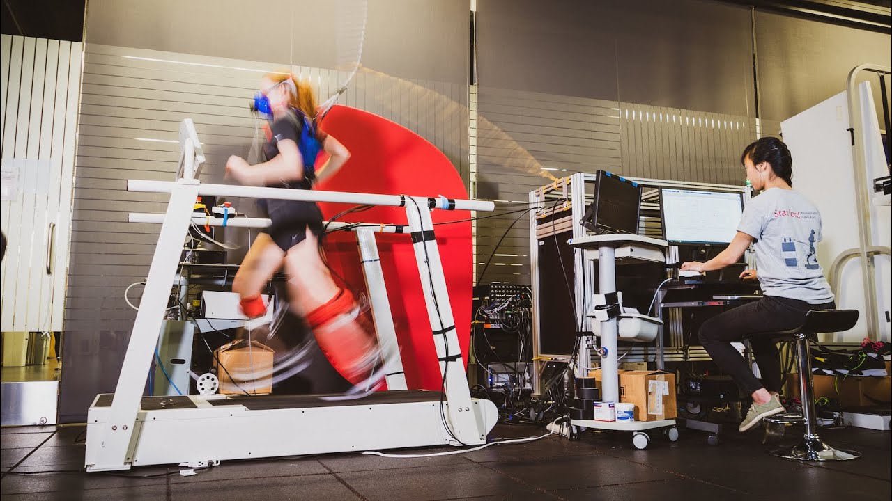 Stanford researchers find ankle exoskeleton makes running easier