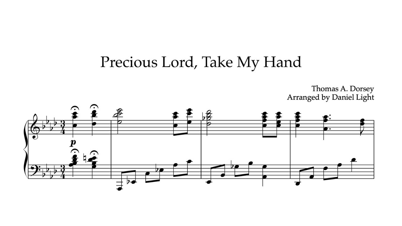 Precious Lord, Take My Hand (Arranged by Daniel Light)