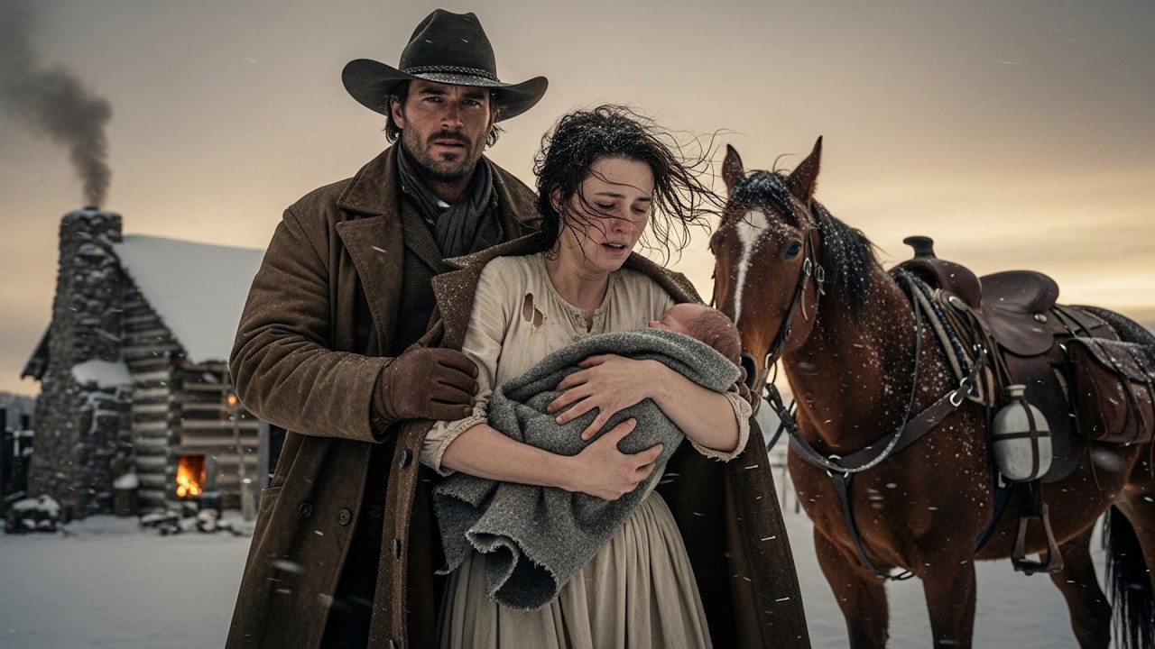 She Gave Birth In The Snow While Running From Home, The Cowboy Found Her And Protected Them