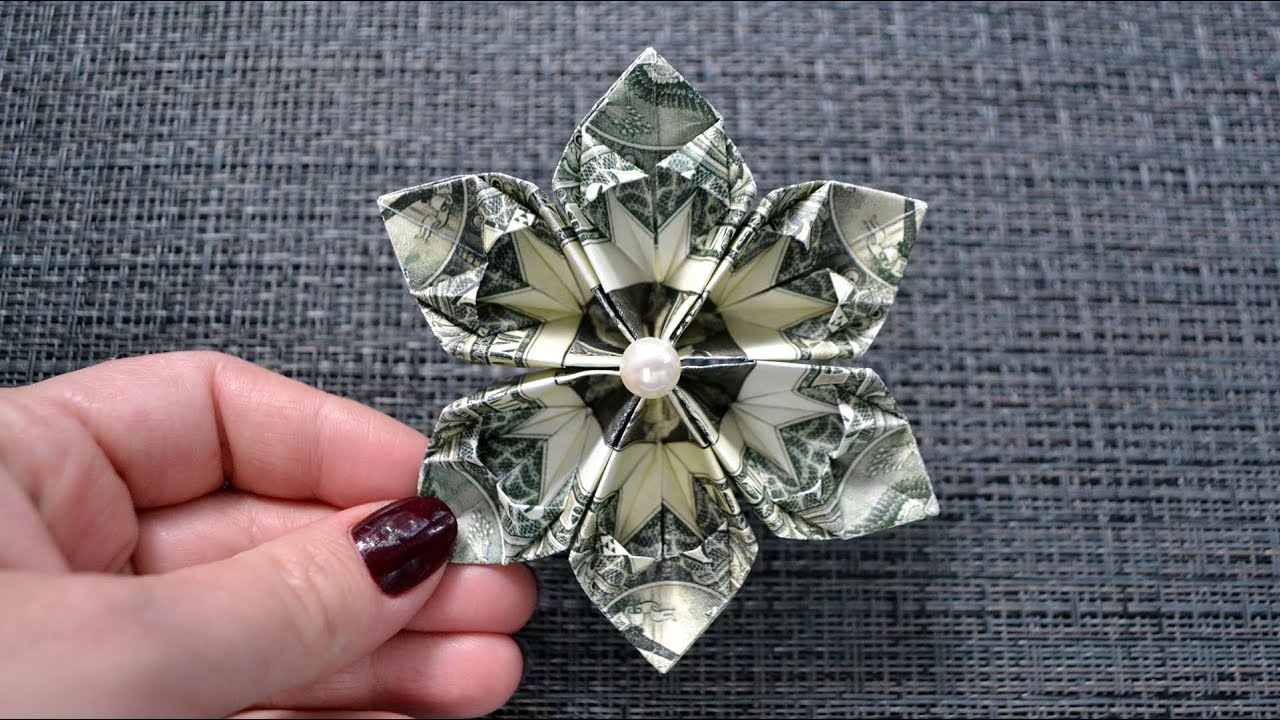 My MONEY FLOWER | Nice Modular Dollar Origami | Tutorial DIY by NProkuda