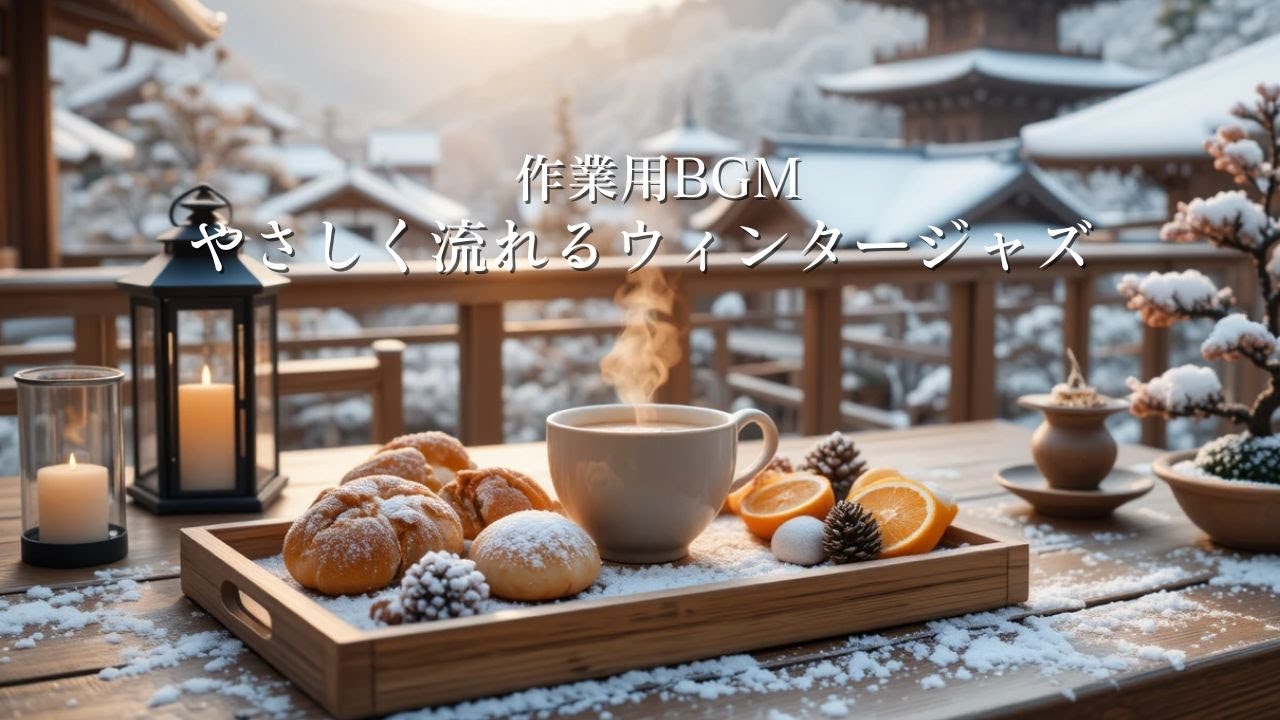 【作業用BGM】やさしく流れるウィンタージャズ｜集中力と生産性を高める冬カフェBGM ❄️☕Winter Jazz for Focus & Productivity
