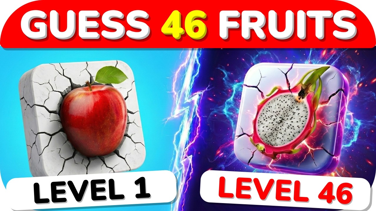 Guess the Fruit in 3 Seconds 🍓🥑🍌 | EASY to IMPOSSIBLE