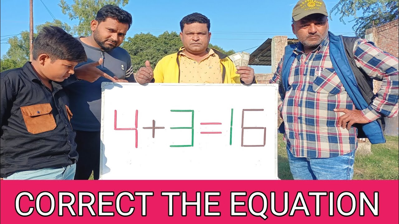 4+3=16 ko sahi karo aur inam paao | Amazing maths puzzles