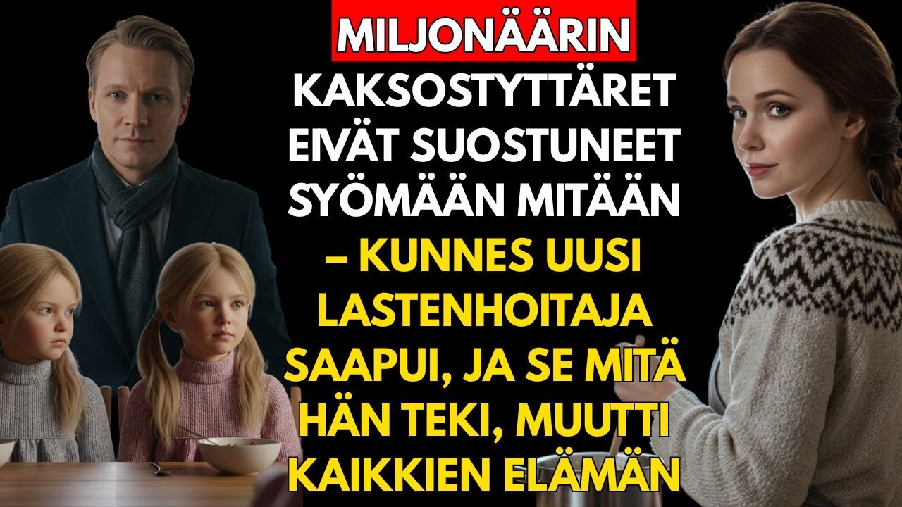 Miljonäärin kaksostytöt eivät syöneet mitään – kunnes uusi lastenhoitaja saapui, ja mitä tapahtui...