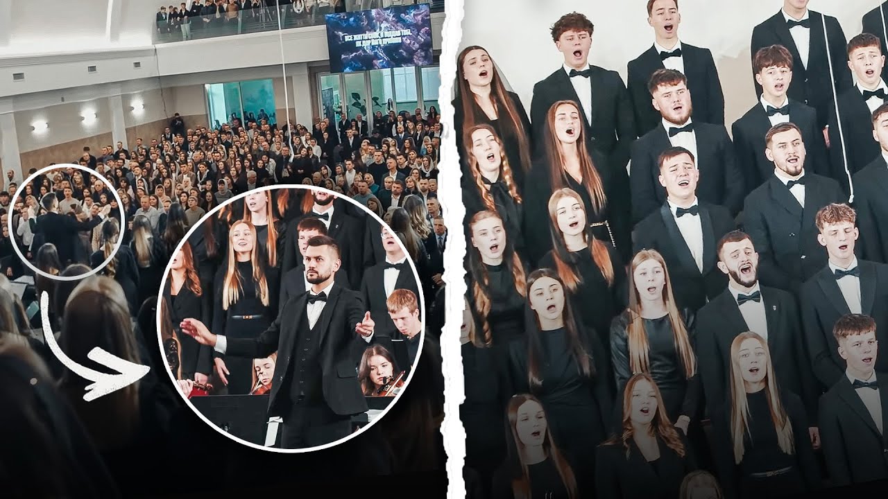 Твоя доброта Господь зі мною назавжди Зал співає разом з хором.