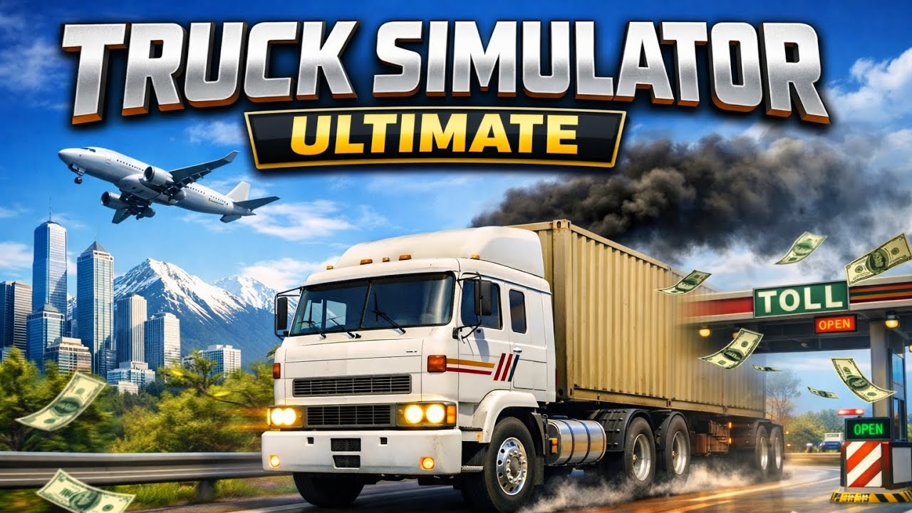 Truck simulator ultimate driving game at night 