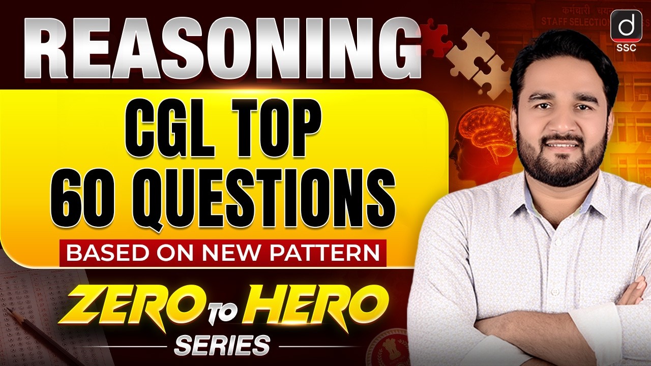 SSC CGL 2026 | CGL TOP 60 QUESTIONS | Reasoning by Sandeep Sir | Reasoning for SSC CGL 2026