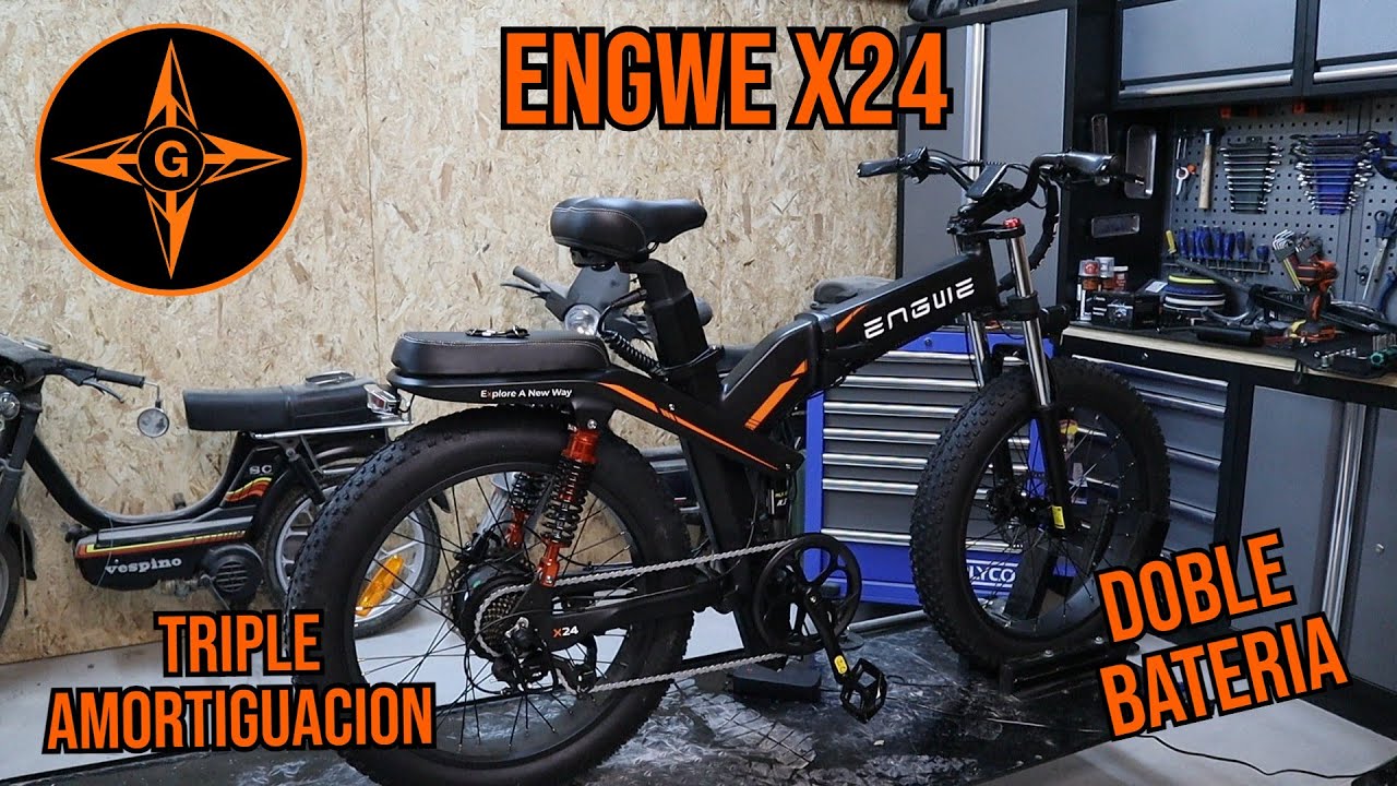ENGWE X24 , TRIPLE AMORTIGUACION Y DOBLE BATERIA ,  INCREIBLE !!  / GINESSOT