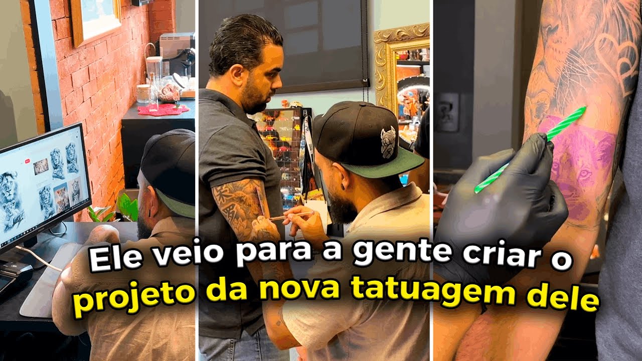 Criando projeto para o fechamento de braço do meu cliente, Parte 1 - Mark ink91 tattoo