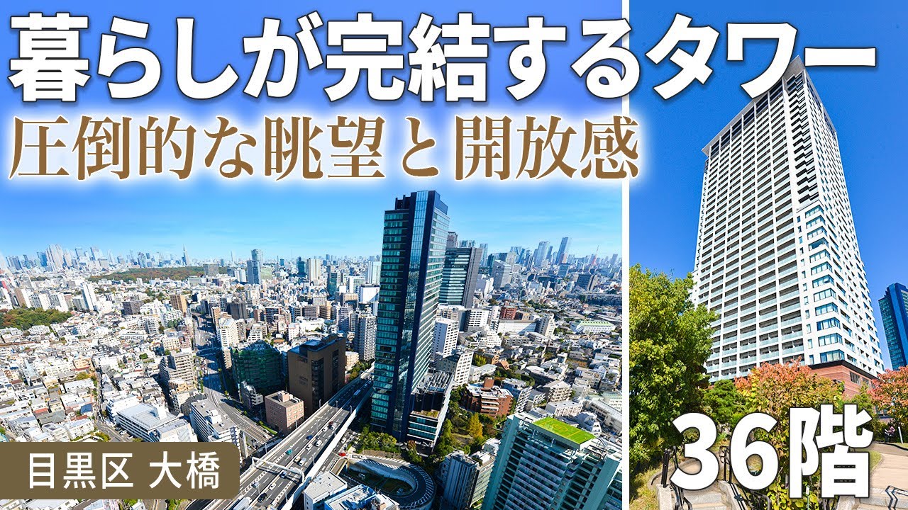 【高層階の眺望！】目黒クロスエアタワー36階 リノベーション済 2LDK【東京不動産ルームツアー】