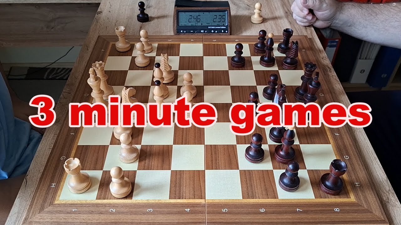 3 minute blitz chess games with different chess sets