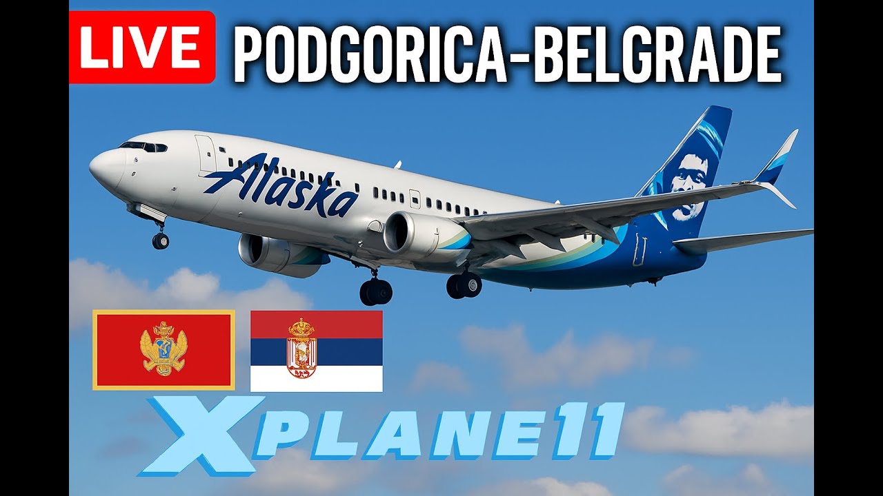 LIVE TGD-LYBE-TGD flight with b738