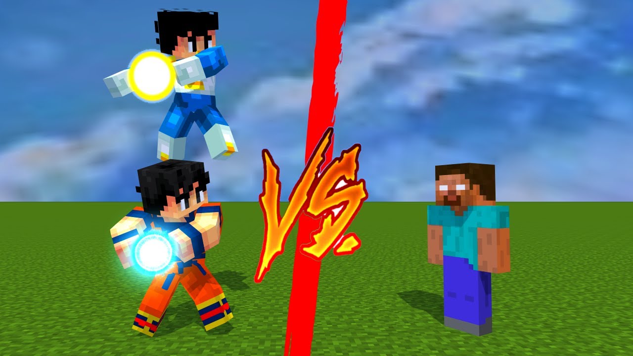 Goku and Vegeta VS Herobrine || Minecraft Animations