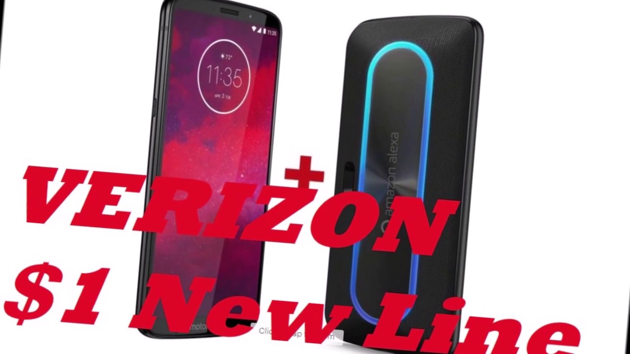 Motorola - Moto Z3 Black (Verizon) and Moto Smart Speaker with Amazon Alexa Mod - Ceramic Black 5G
