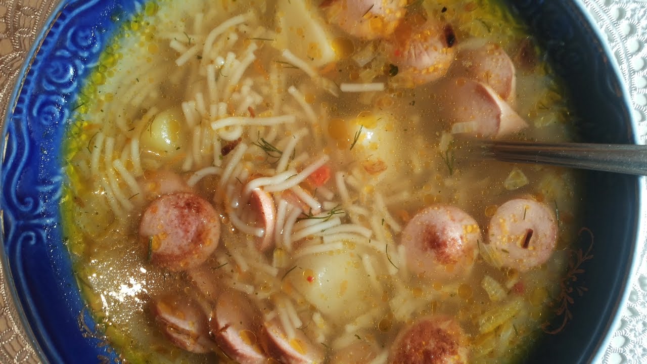 Суп с сосисками/ Soup with sausages
