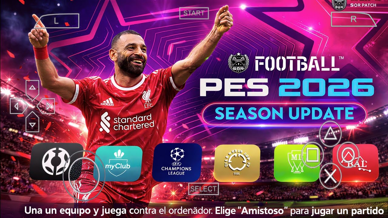 efootball PES 2026 PPSSPP Android Offline PS5 Full Update UCL League kits 25/26 Season 4K Graphics