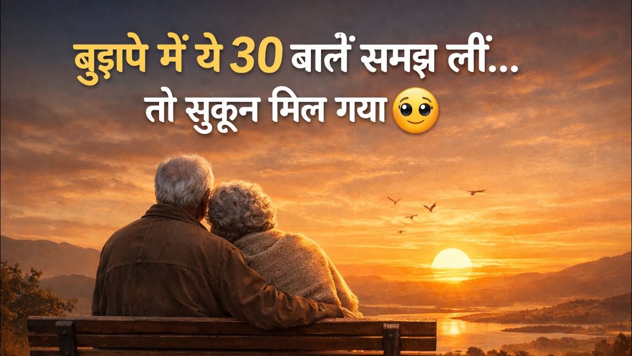 बुढ़ापे में ये 30 बातें समझ लीं तो मन को सुकून मिल गया | 60+ Life Truth