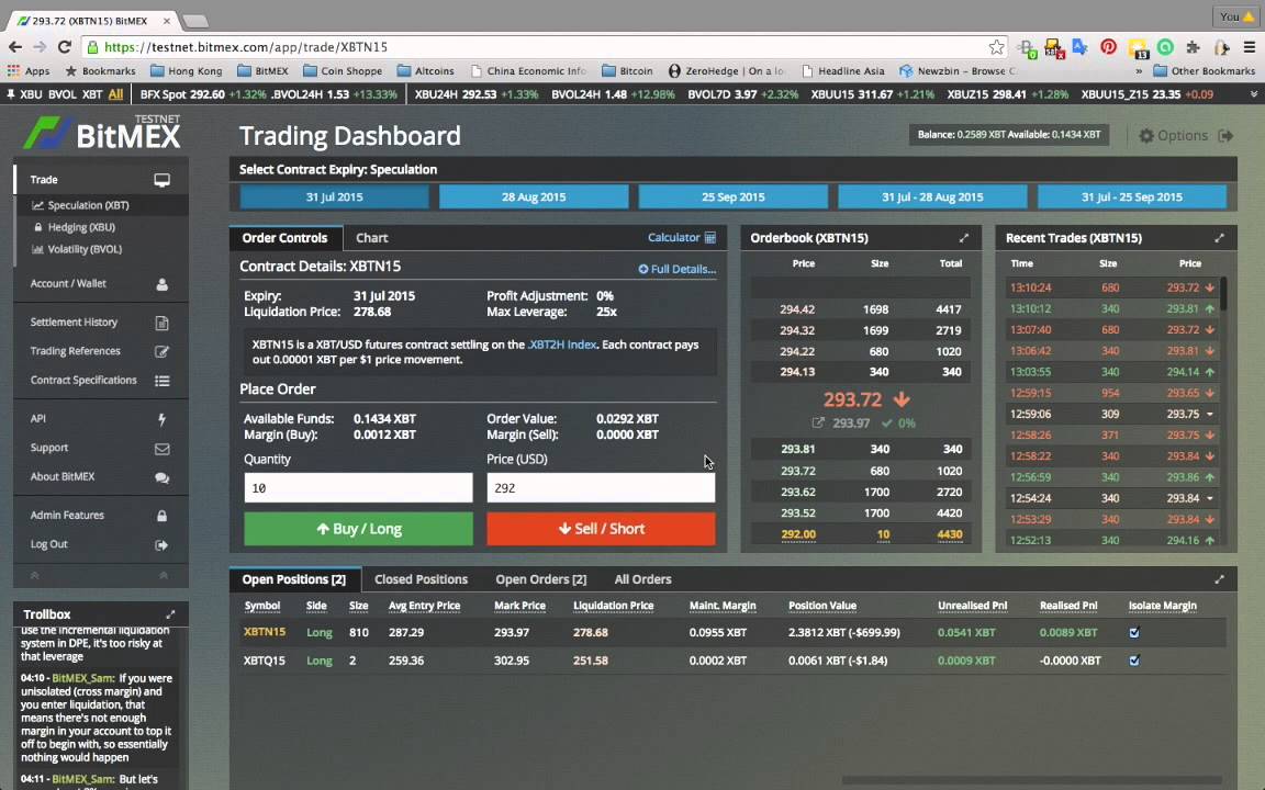 BitMEX Basic UI Tutorial