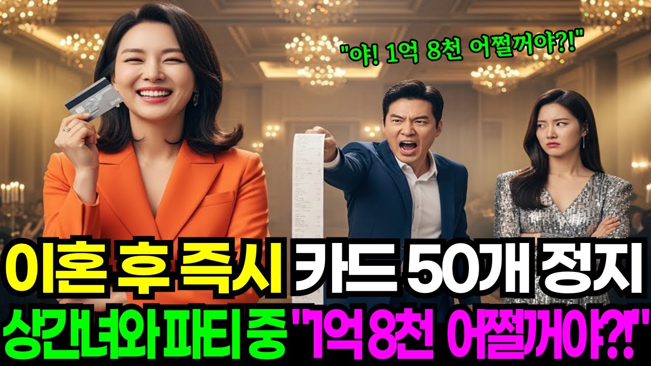 이혼 도장 찍자마자 상간녀와 파티한 남편과 시댁, 즉시 신용카드 50개 정지시키자 전화 500통이.. 