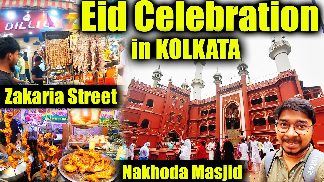 Eid Celebration 2023 In Kolkata😍 Nakhoda Masjid During Ramadan😃 Zakaria Street Kolkata Iftar Bazaar