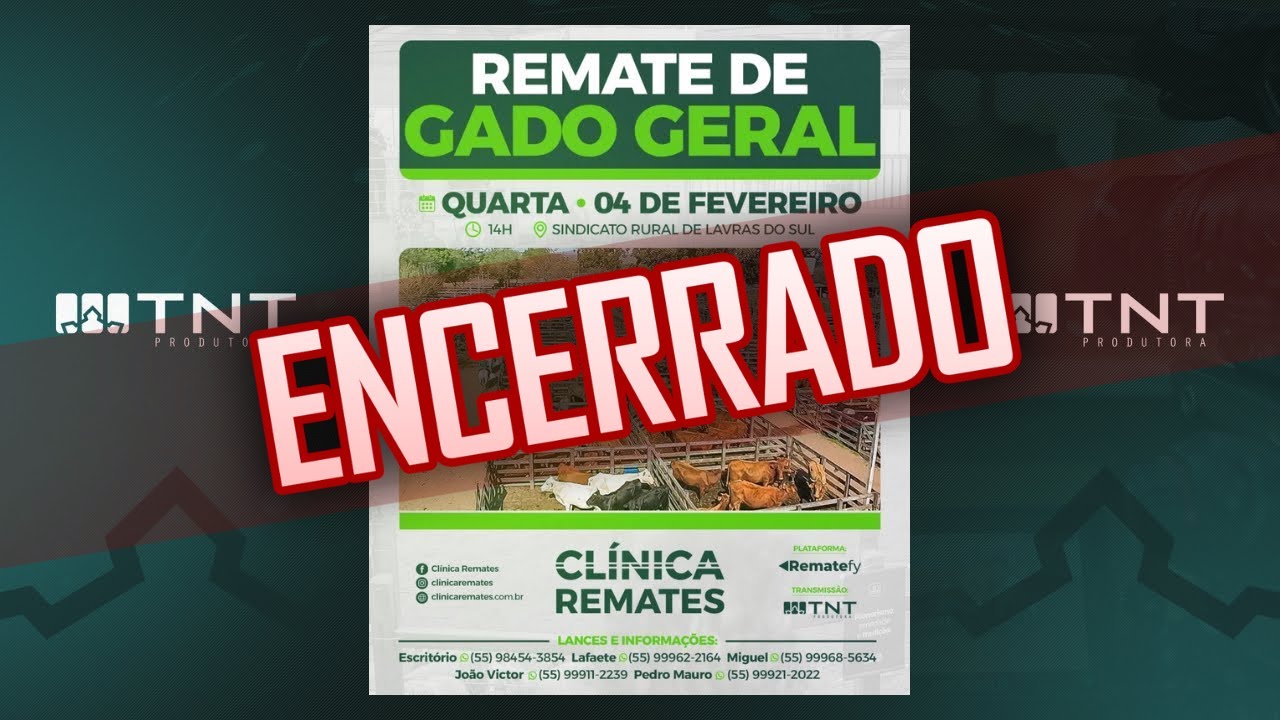 04/02 - Gado Geral Clínica Remates | 14h