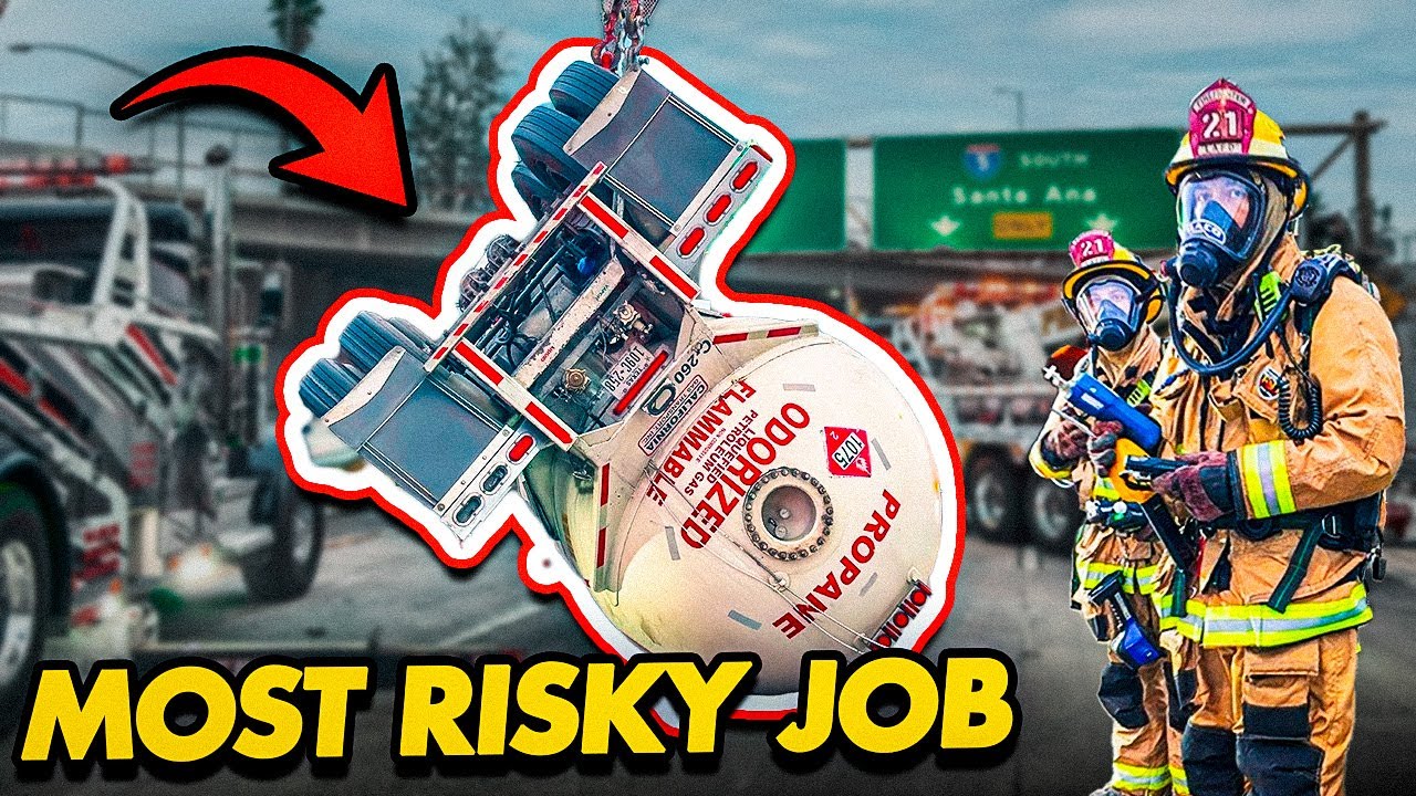 EXTREME TRUCKING INCIDENTS Propane Tanker Rollover and Steel Coil Breaks Trailer