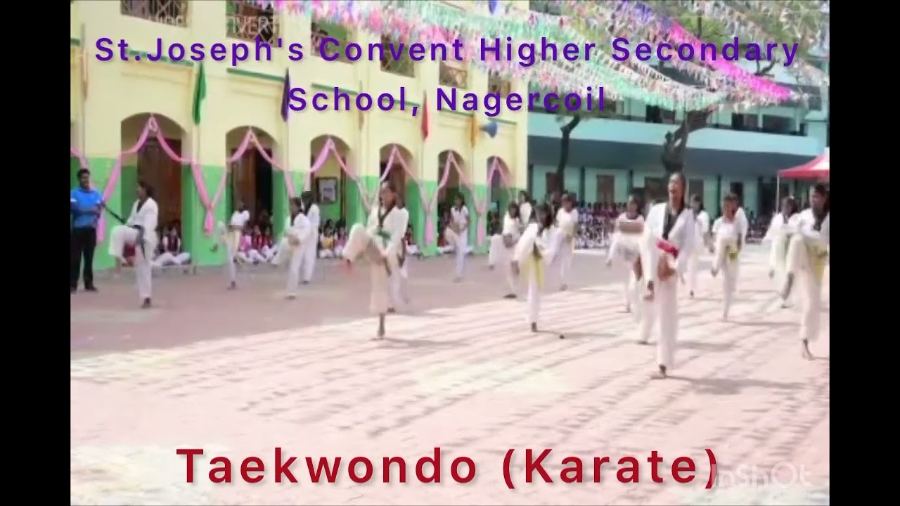 St.Joseph's Convent Hr Sec School, Nagercoil @ Taekwondo Demonstration Co-support By KTA Academy