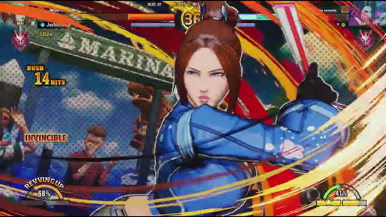 Mai Shiranui logra revertir una situación adversa. 🌸🪭🔥❤️