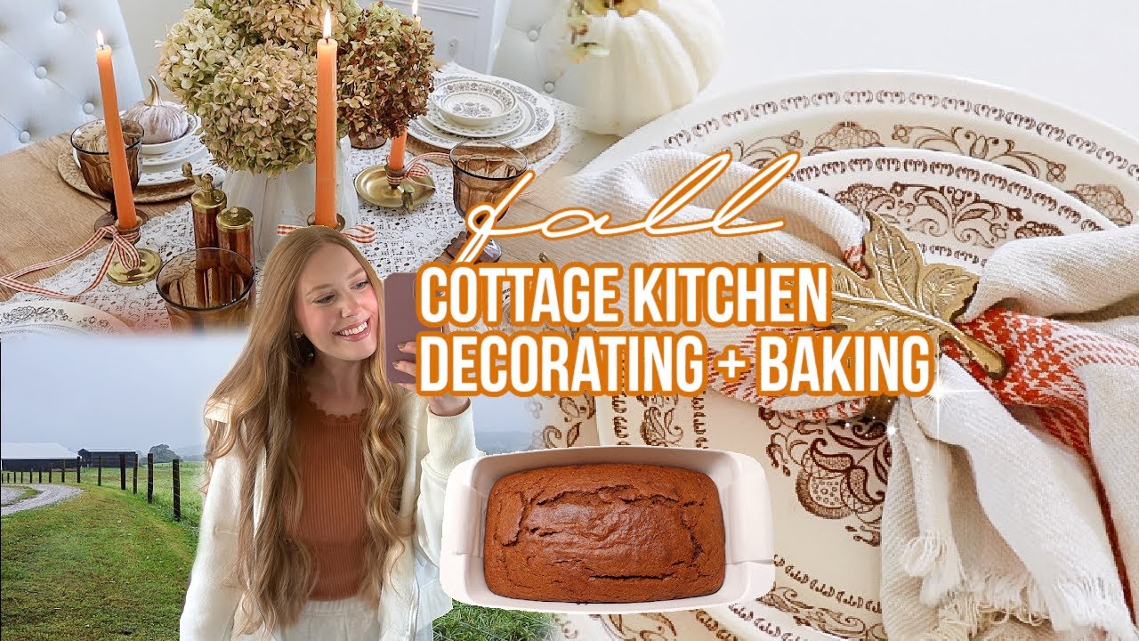 FALL COTTAGE KITCHEN DECORATE WITH ME 2024 | How to create a cozy autumn dining room 🍂🍽️