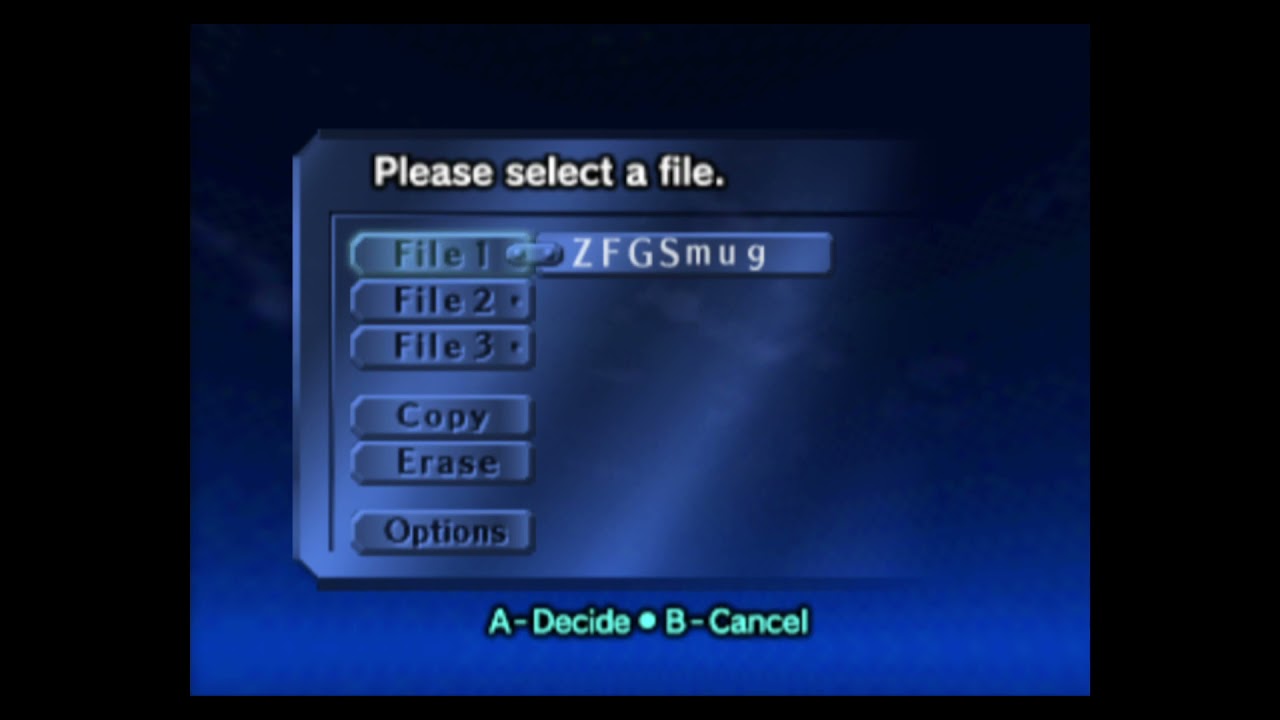 Ocarina of Time File Select (Dolphin Emulator)
