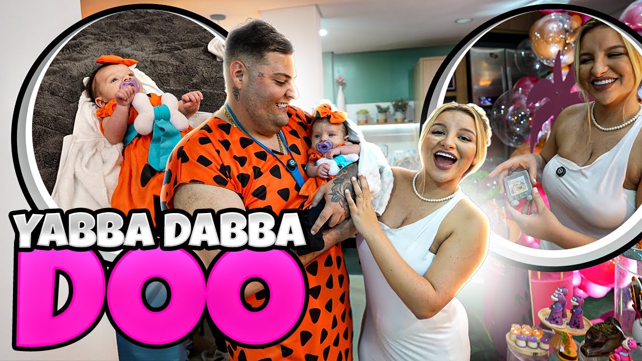 2º MESVERSÁRIO DA MAJU!! Tema: Os Flintstones!!!! Maumauzk e Julya Freitas 